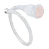 Zazlle Abstract Pink Solitaire Ring for Everyday Glam Rose Quartz Pink